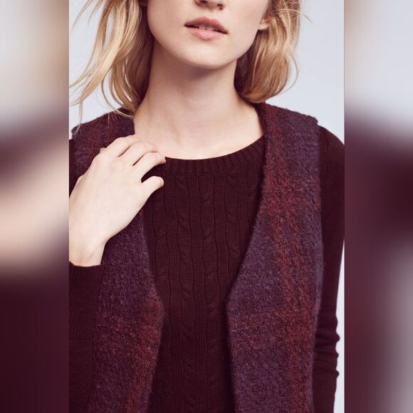 Anthropologie Sanctuary plaid vest size S removable collar - Picture 6 of 16